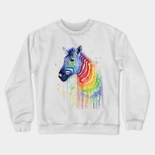 Rainbow Zebra - Ode to Fruit Stripes Crewneck Sweatshirt